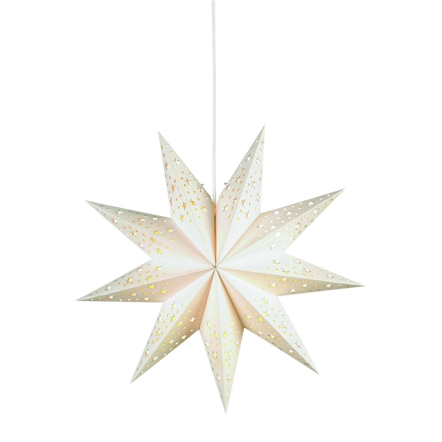 Markslöjd Závěsná hvězda SOLVALLA bílá E14, max. 25 W, 230 V, 45 x 45 x 21 cm