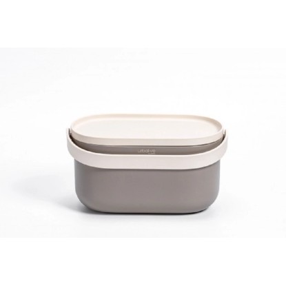 Plastia Nádoba na bioodpad s rámečkem a sáčky, taupe + slonová kost, 4 l