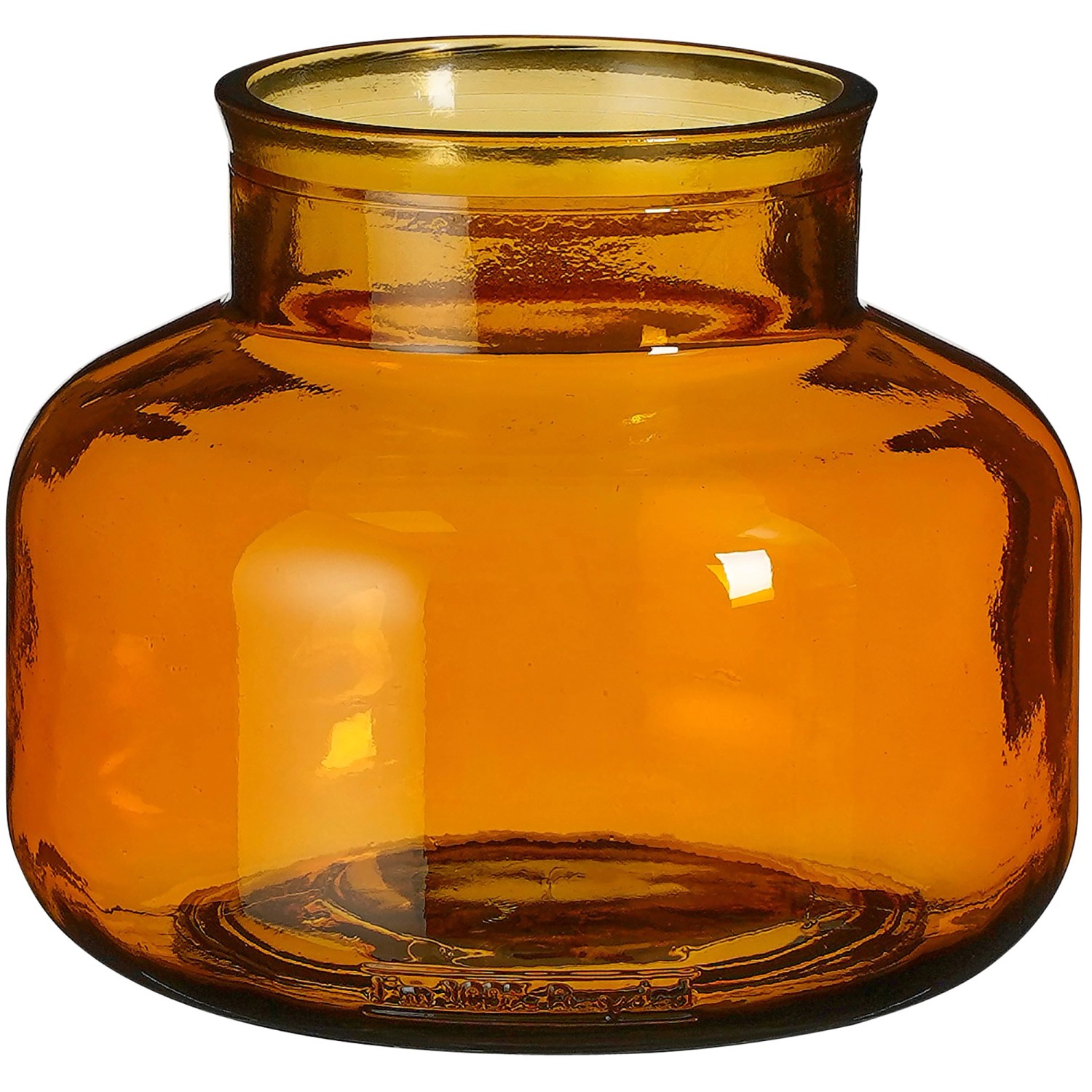 Mica Decorations Skleněná váza Garcia, žlutá, pr. 19 x 16 cm