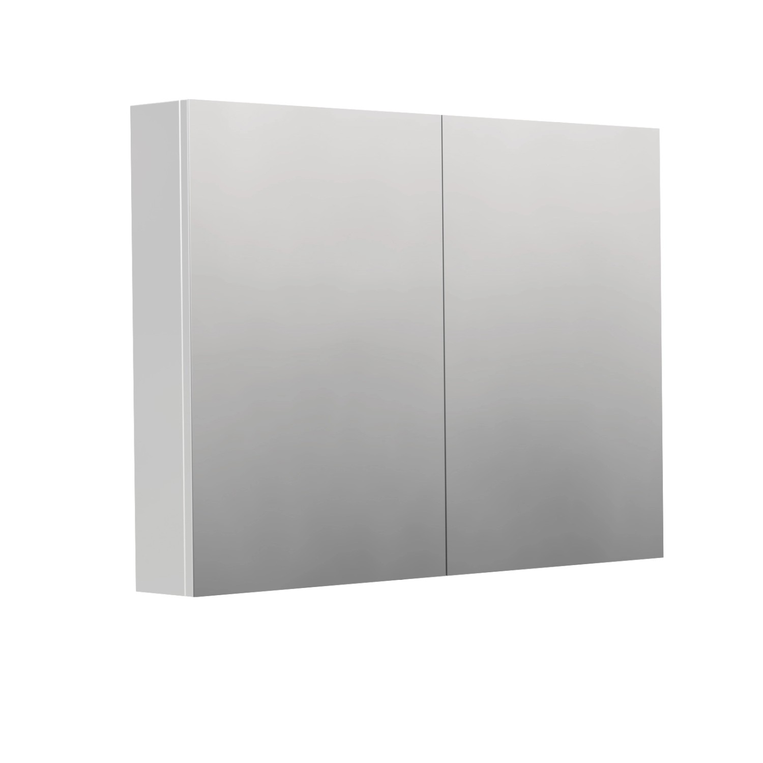 INTEDOOR Zrcadlová skříň BEE, 2 dveře, el. zásuvka, IP44, š. 100cm, bílá lesk