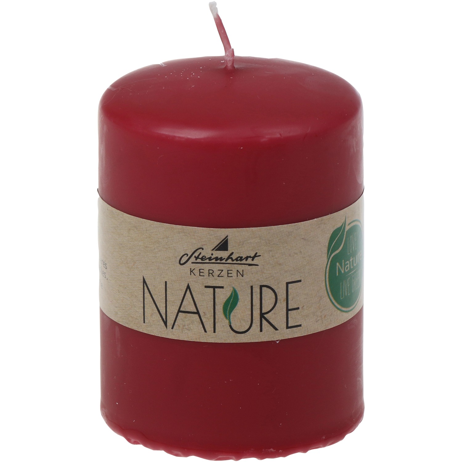 Steinhart Válcová svíčka Classic Nature staročervená 80 x 57 mm