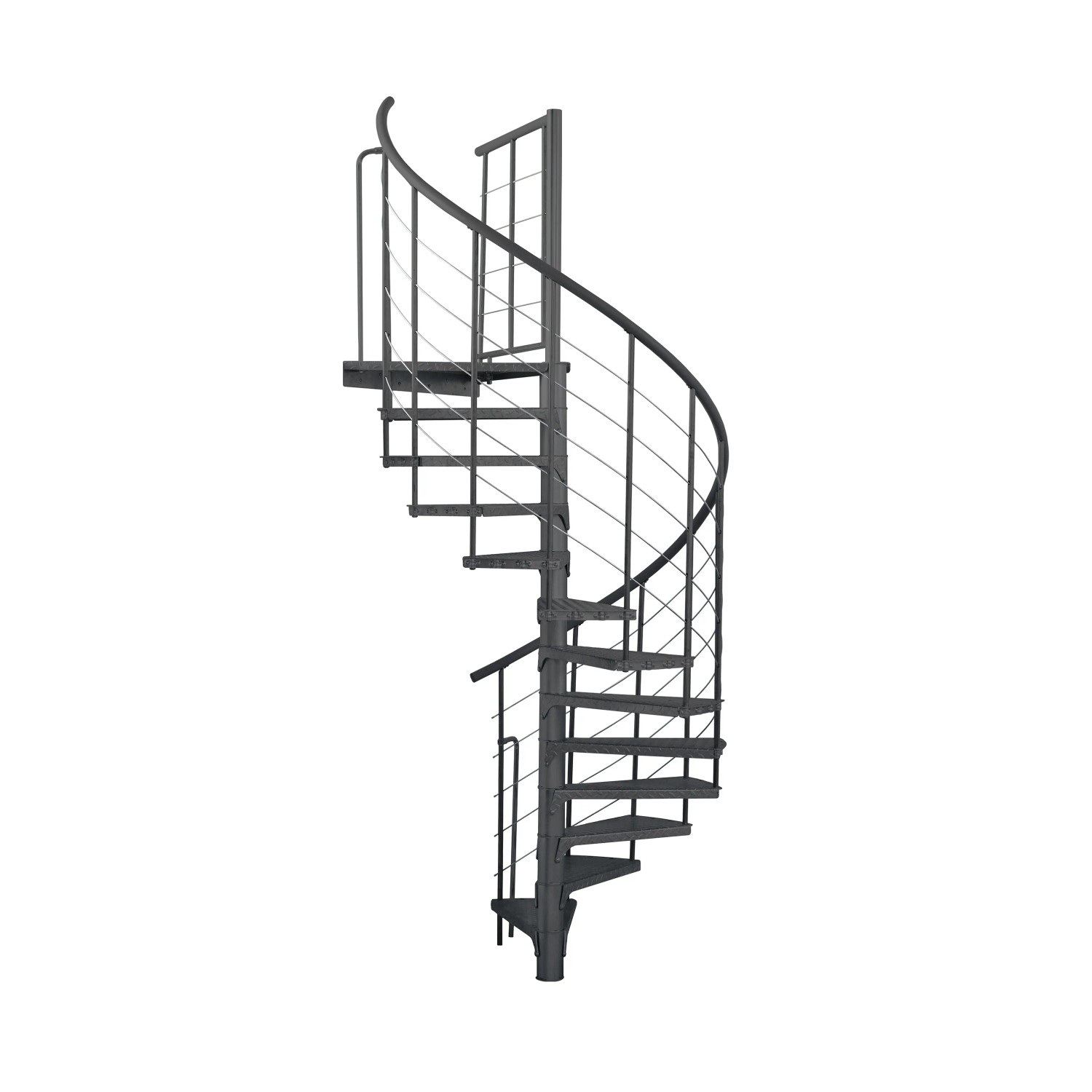 Minka STAIRS Venkovní točité schodiště Rondo Spino Zink Color antracit pr. 140cm