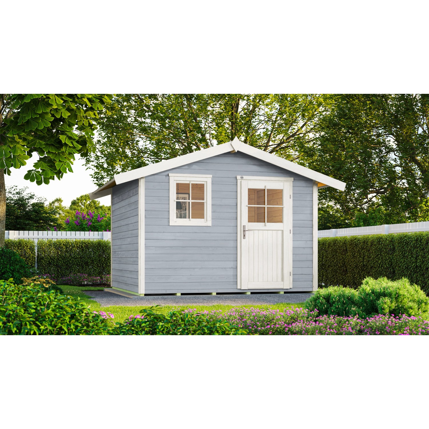 Weka Dřevěný zahradní domek 123 vel. 4, šedá, 301 x 235 cm