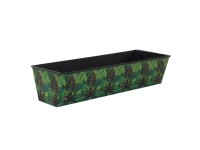 A.H.G. Truhlík Flora se zlatými detaily, zelená, 51 x 18 x 10,5 cm