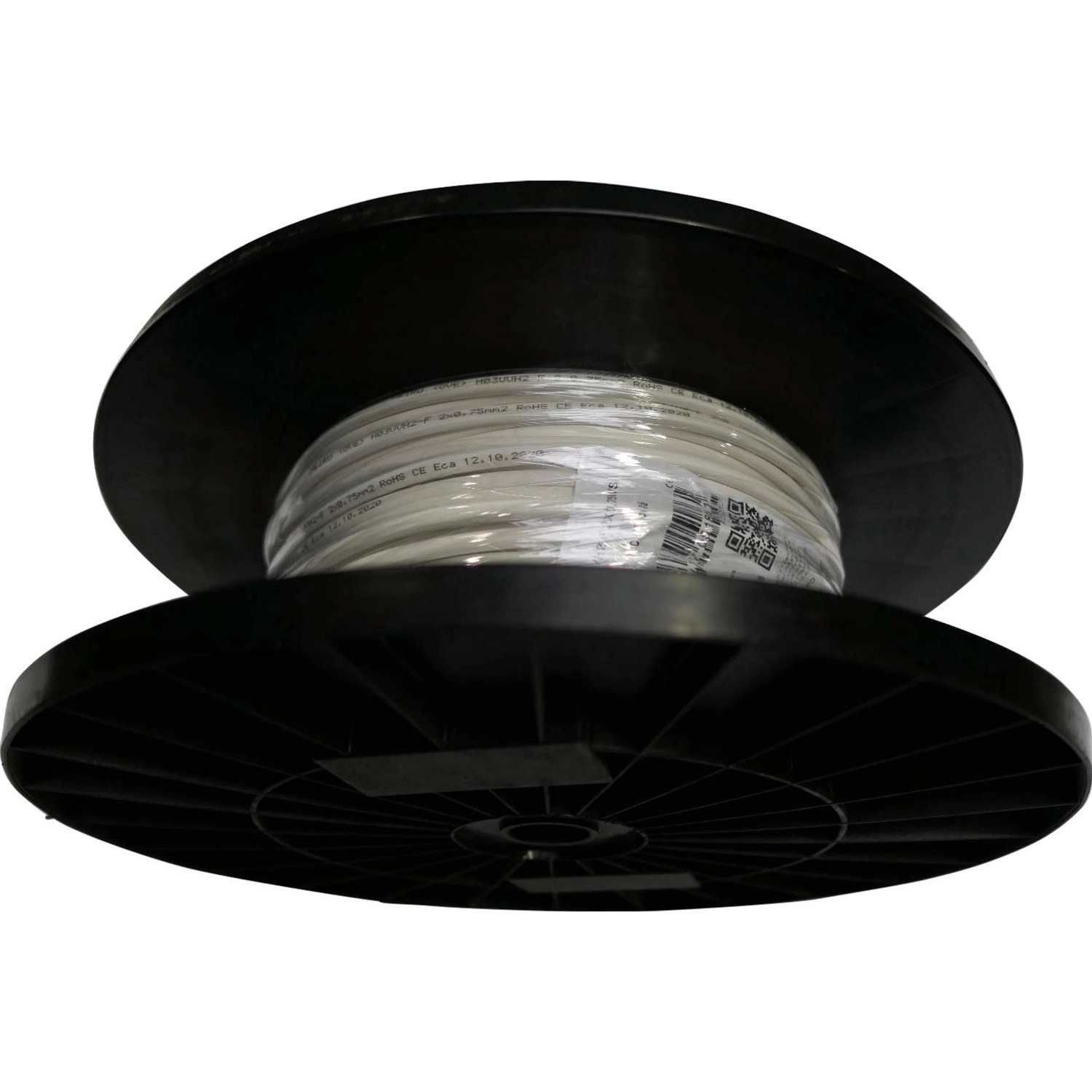 Silový kabel H03VVH2-F 2x0,75 mm, bílá (cívka) - metráž