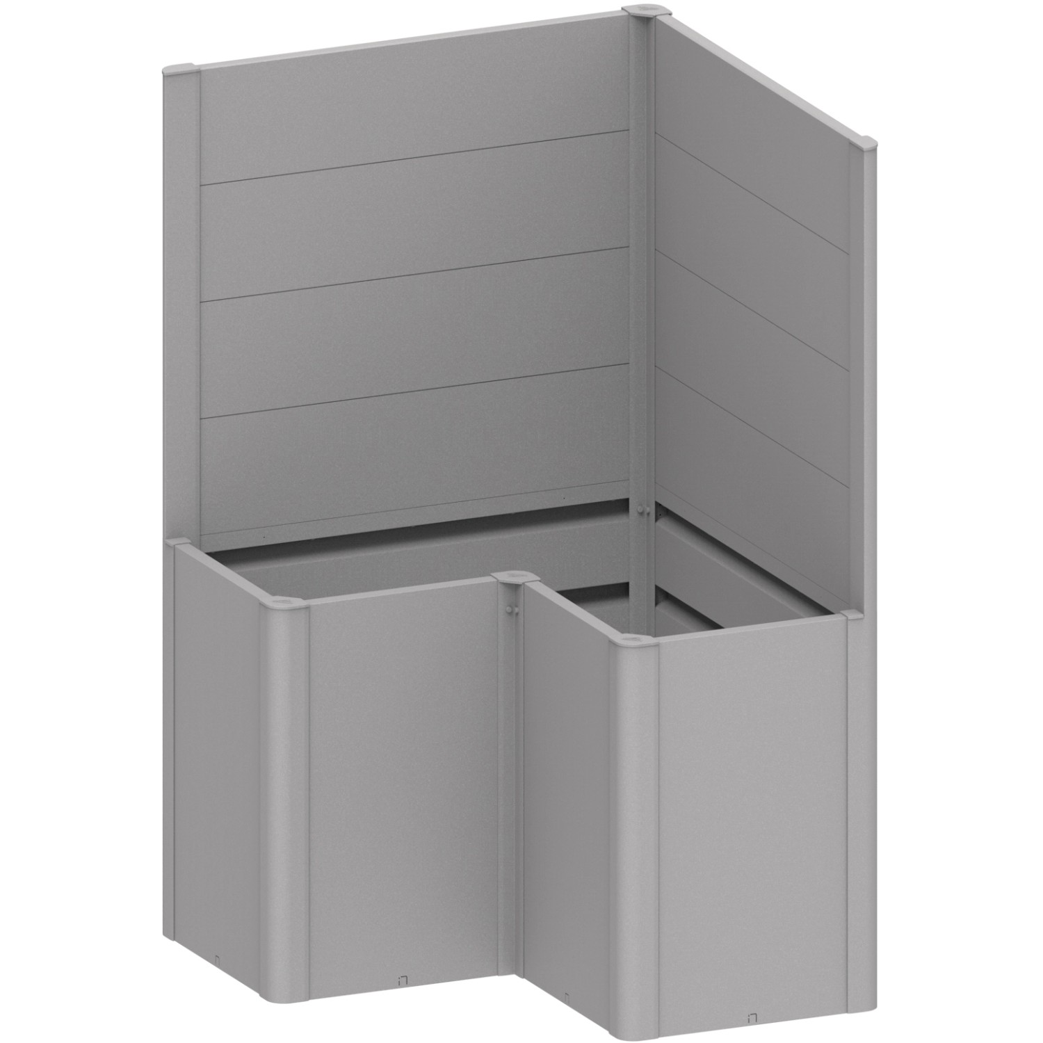 Biohort Zástěna pro záhony vyvýš. 1x1/Belvedere L100 bez skla stříbrná