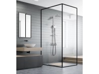 Aurlane Sprchový set Silver Lotus se sprchovou baterií a tyčí chrom 790-1190 cm