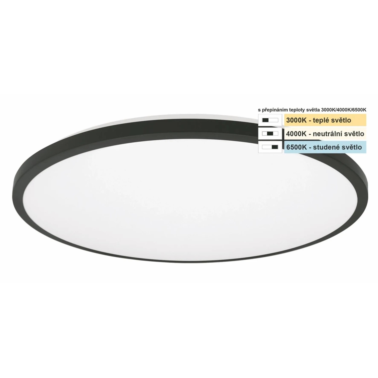 Top Light Koupelnové stropní LED svítidlo Onyx KM CCT 18W IP44 1800lm pr. 34 cm