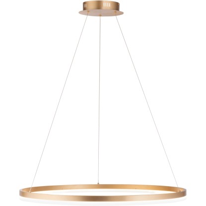 Moderní LED závěsné svítidlo Helia od Paul Neuhaus, průměr 80 cm, matná mosaz, stmívatelné.