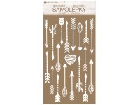 Anděl Přerov Samolepky na zeď s glitry Bílé šípy 24 x 47,5 cm