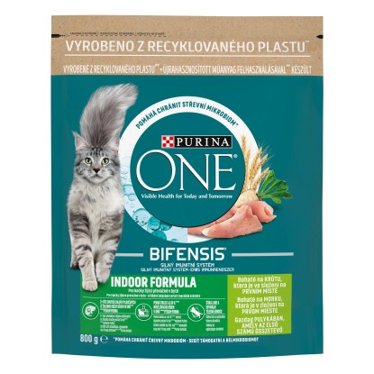 Purina One Granule pro kočky Indoor Bifensis krůta 800 g