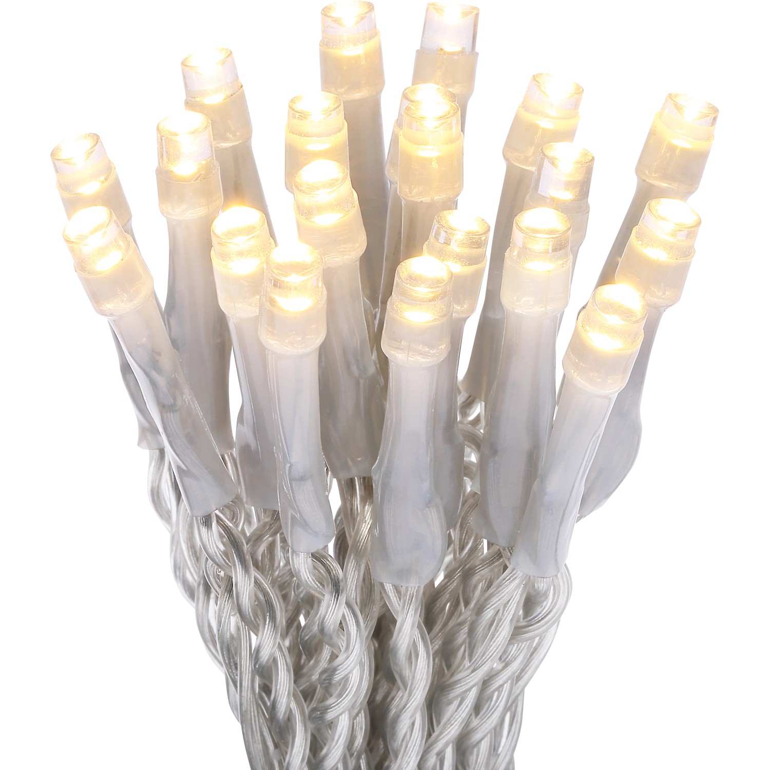 VLC LED světelný řetěz 40 x LED teplá bílá, IP44, průhledný, 5,92 m