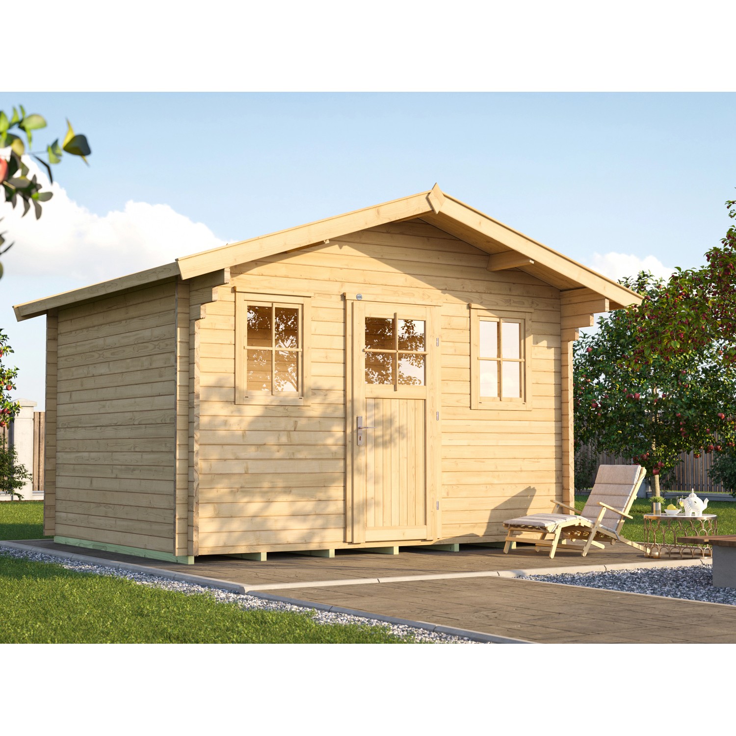 Weka Dřevěný zahradní domek bez terasy 138 vel. 1, přírodní, 450 x 300 cm