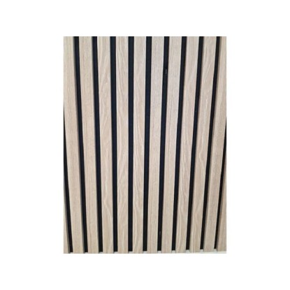 ASKO Designový akustický panel dub přírodní světlý, černá plsť 18 x 600 x 2400mm