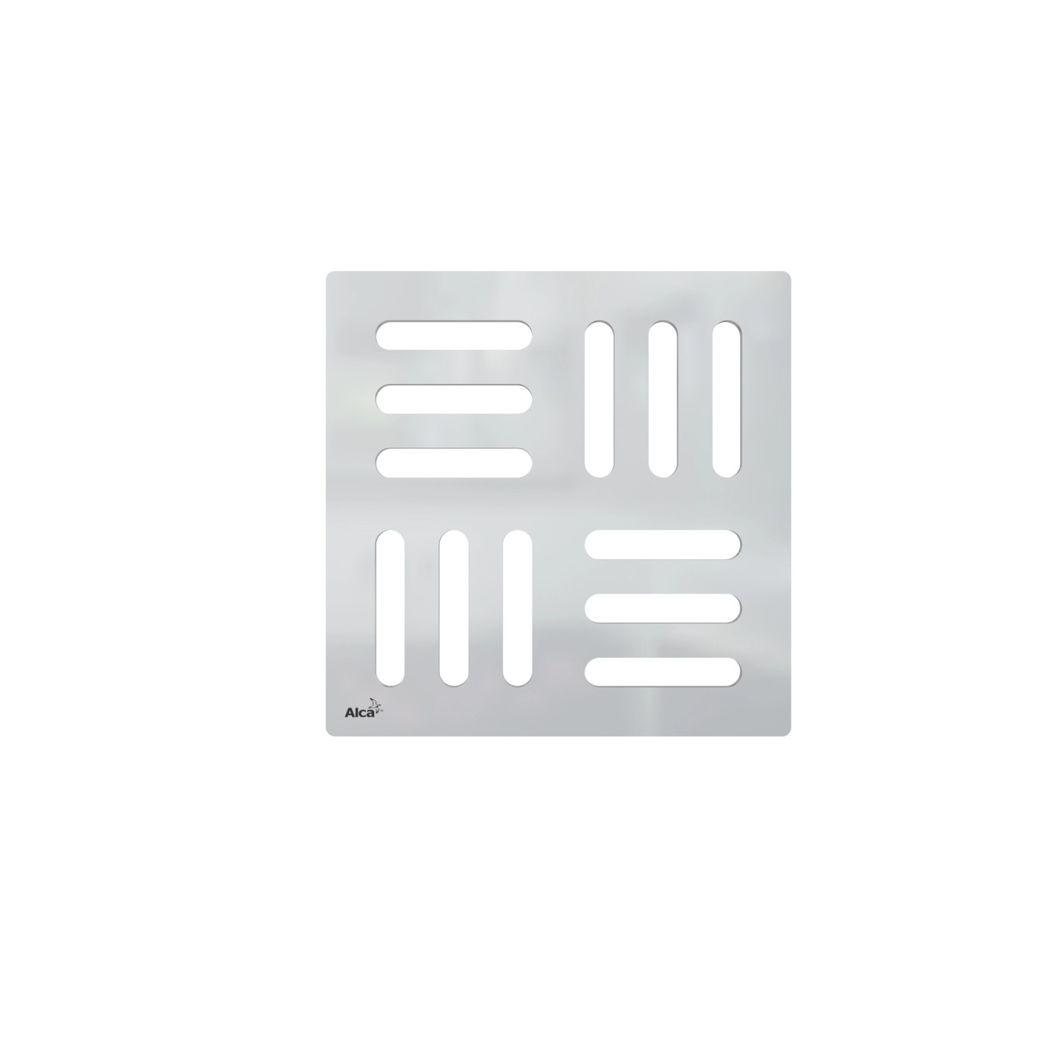 Alcadrain Designová mřížka, vzor 3, nerez, 102 x 102 mm
