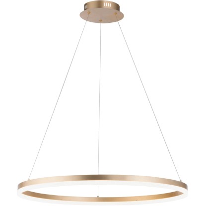Moderní LED závěsné svítidlo Paul Neuhaus Helia, průměr 80 cm, matná mosaz, stmívatelné.