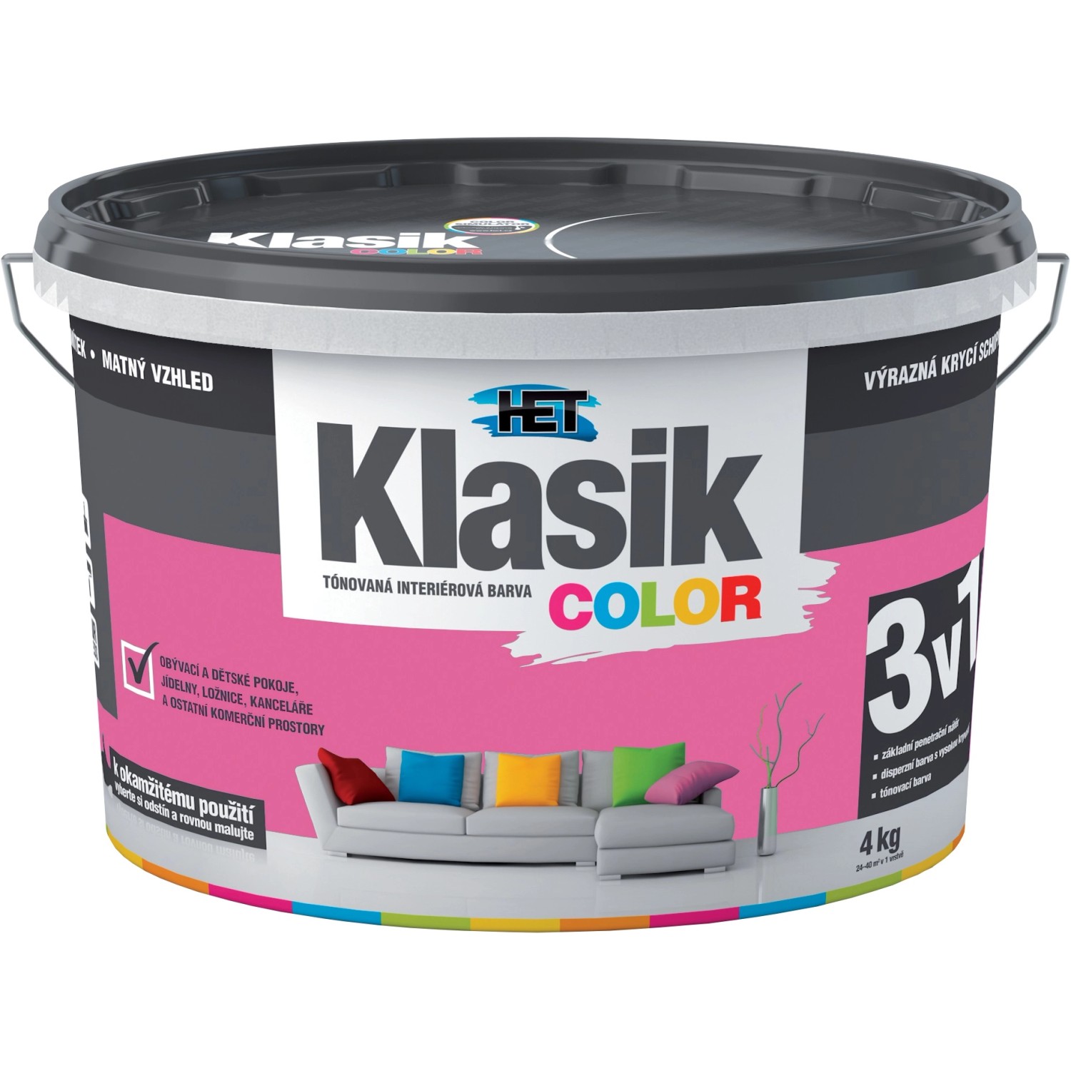 Malba interiérová HET Klasik Color purpurový 4 kg