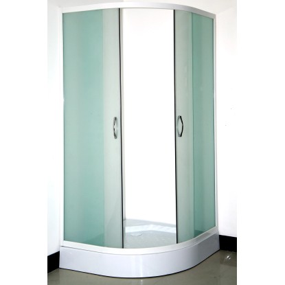 Sanotechnik Sprchový kout s vaničkou M90-TM4080W, čtvrtkruh, 80 x 80 x 192 cm