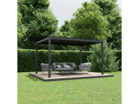 Ximax Hliníková pergola elektrická s osvětlením, tmavě šedá, 300 x 400 cm Ximax Hliníková pergola elektrická s osvětlením, tmavě šedá, 300 x 400 cm