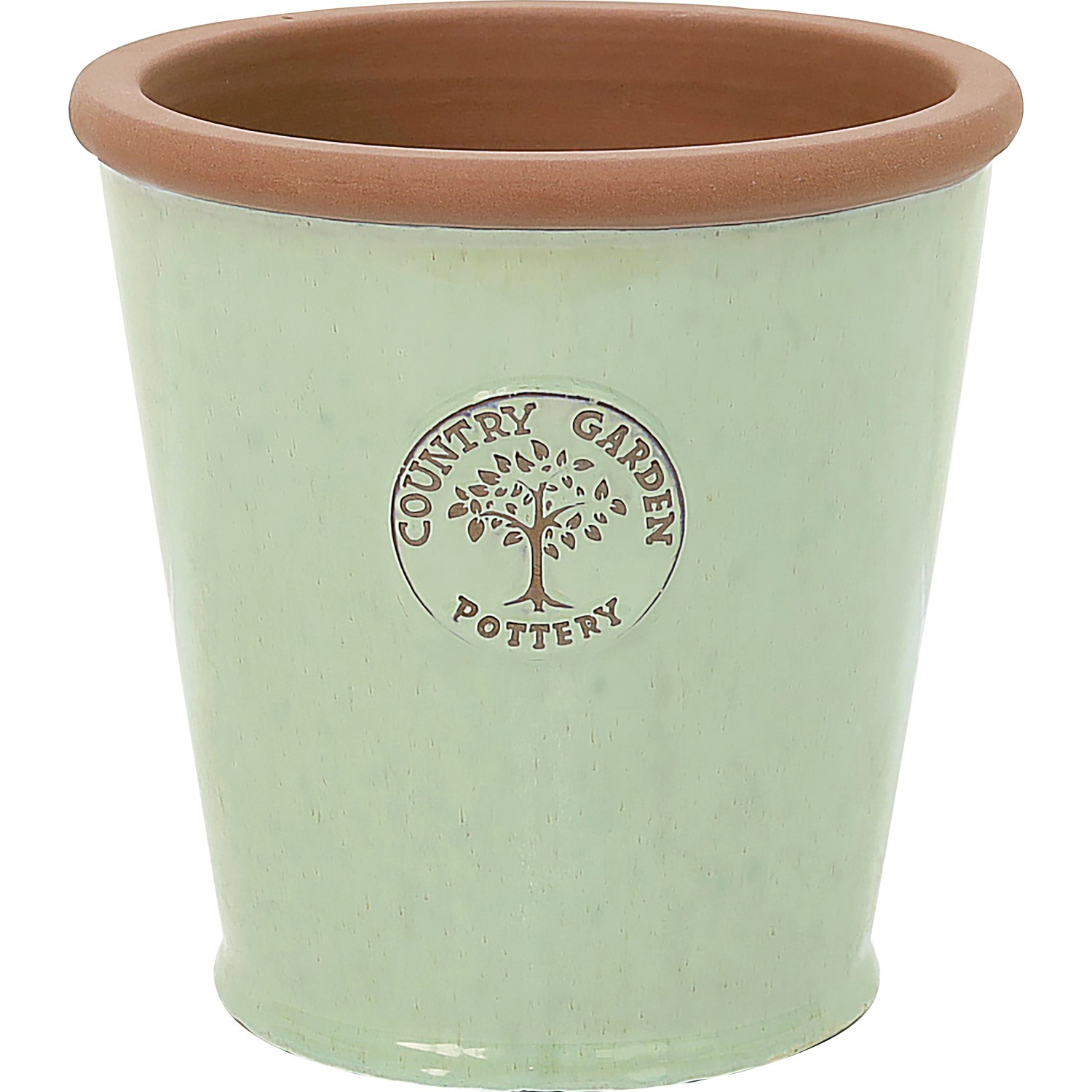 Keramický květináč Country Garden Pottery zeleno-béžová pr. 31 x 31 cm