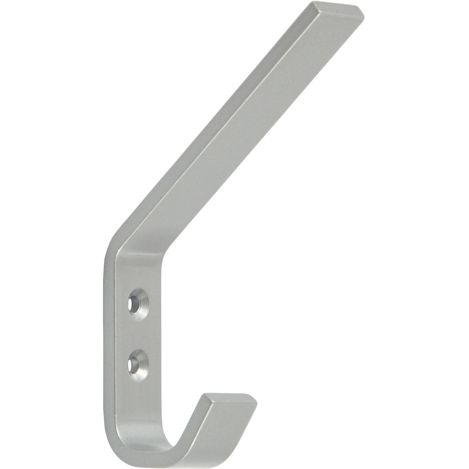 Siro Věšák na klobouky, kov, barva hliníku, 1 hák, rozteč otvorů 16 mm