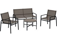 Sestava zahradního nábytku Tapena, černá/taupe, 4dílná Sestava zahradního nábytku Tapena, černá/taupe, 4dílná