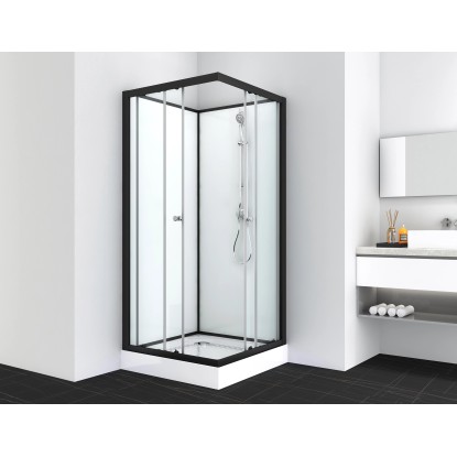 Sanotechnik Kompletní sprchový kout Uni PS15B, čtverec, 90 x 90 x 204 cm