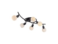 JUST LIGHT LED stropní svítidlo LOKI černé E14 5 W 430lm 3000K 87x42x12-20cm