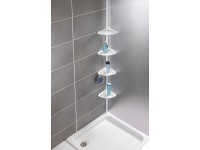 Wenko Teleskopický regál do sprchy Opal ocel, bílá, 19,5 x 85-250 x 26 cm Wenko Teleskopický regál do sprchy Opal ocel, bílá, 19,5 x 85-250 x 26 cm