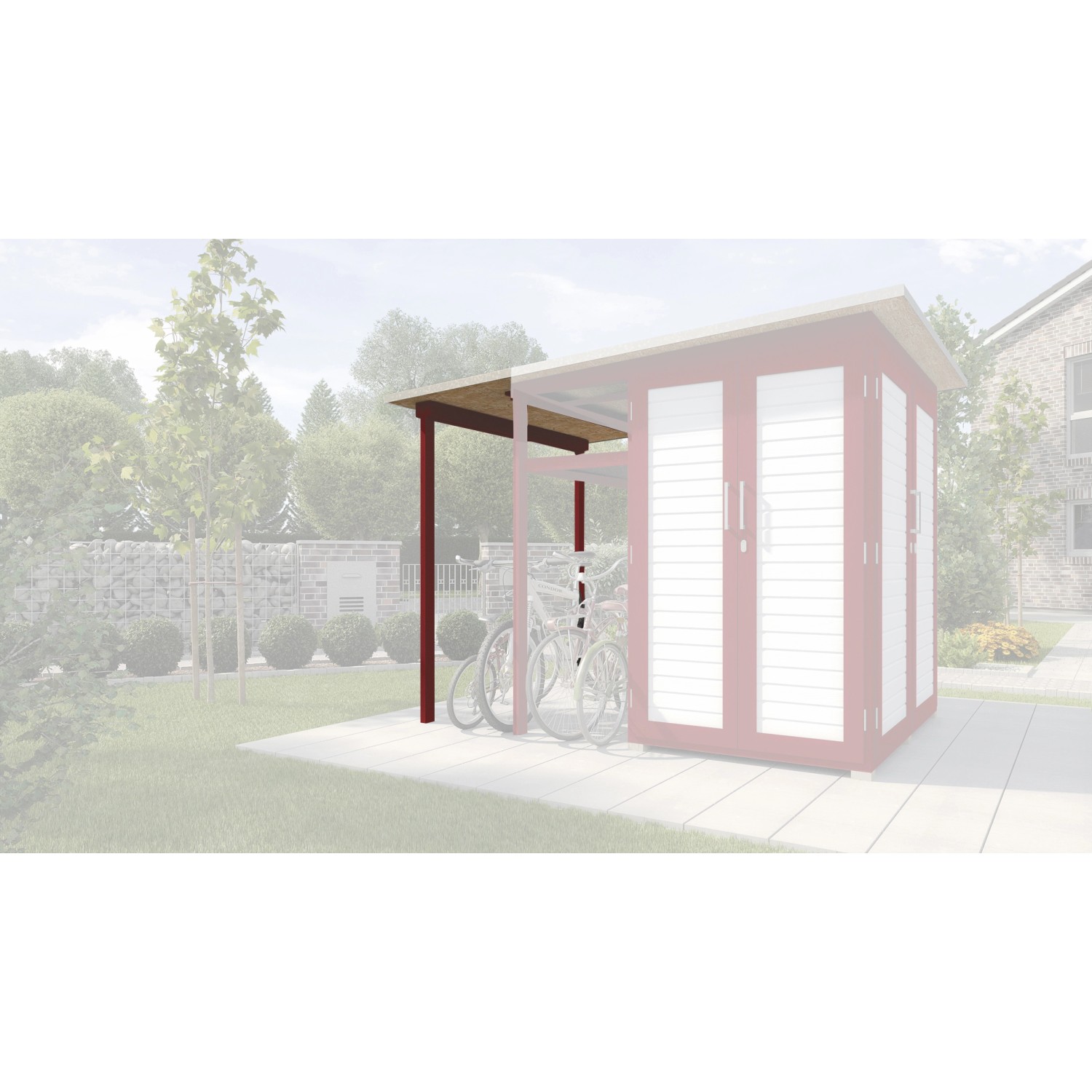 Weka Rozšíření Modul Family pro Garten Q Multi, švédská červená, 70 x 200 cm