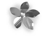 Crearreda Nástěnná 3D dekorace, stříbrné květy, 8 ks Crearreda Nástěnná 3D dekorace, stříbrné květy, 8 ks