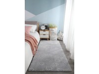 Svítící koberec, šedý, obláčky, 120 x 160 cm