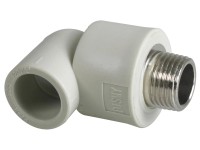 PPR koleno 90° s kovovým závitem vnější, 20 x 1/2