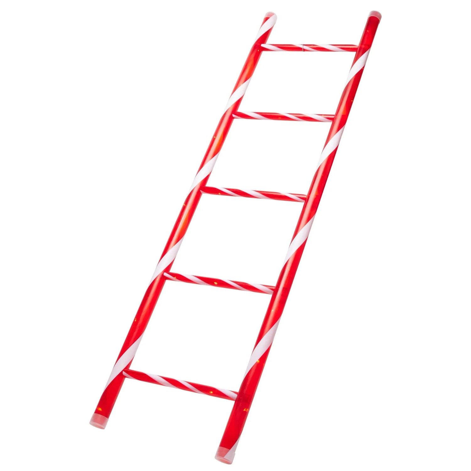 Žebřík s 50 teplými bílými LED, červený, 30 x 110 cm