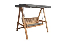 Dvoumístná houpačka Cannes, akácie, 165 x 123 x 168 cm