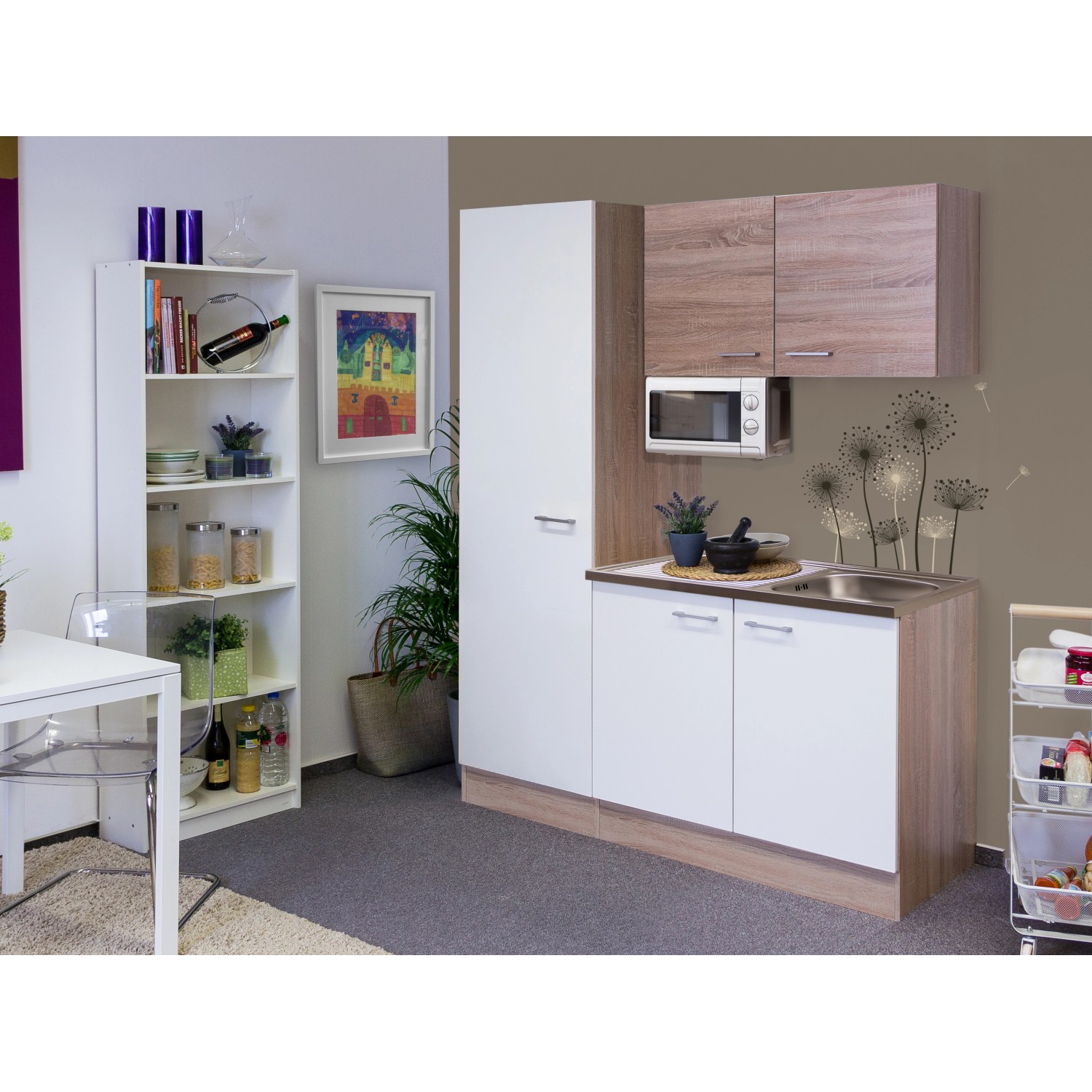 Flex-Well Kuchyně Florida 150 cm/typ 3 - mikrovlnka