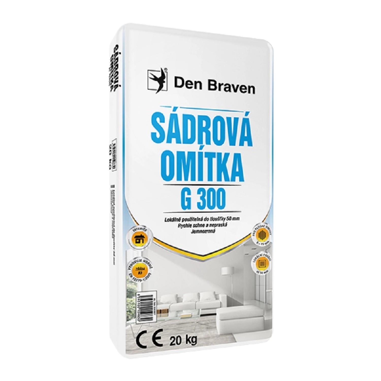 Den Braven Sádrová omítka Super jemná 5 kg