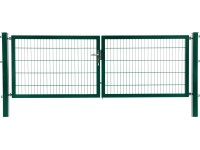 Floraworld Dvoukřídlá brána Premium s cylindrickou vl. zelená 80 x 300 cm