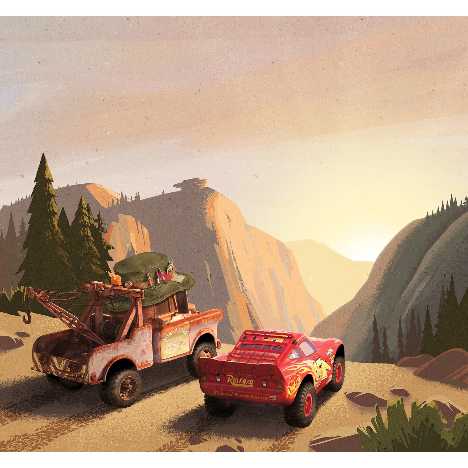 Komar Vliesová fototapeta Auta Sundown 300 x 280 cm