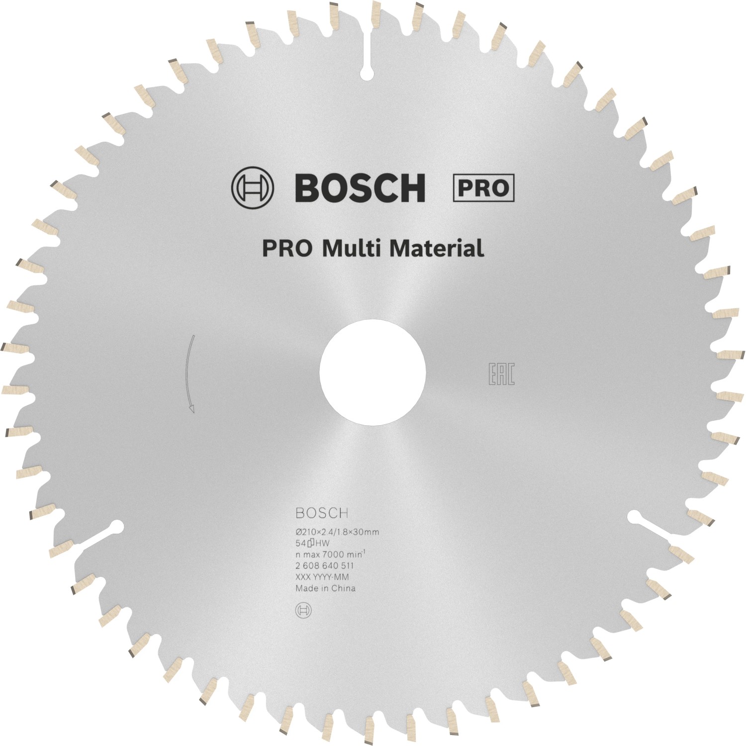 Kotouč pilový Bosch Multi Material 210×30×2,4 mm 54 z.