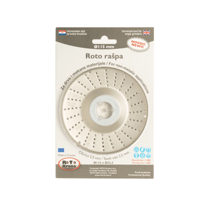 ROTO Kruna Rašplový kotouč pr. 115 x 22,2 mm, 2,5 mm (hrubý)