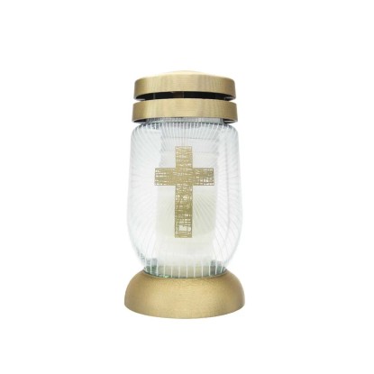 Bolsius Theresia Hřbitovní lampa kříž 23 cm