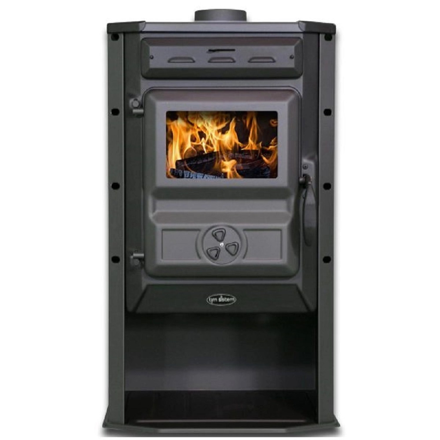 Tim Sistem Krbová kamna Čarobna pec, černá, 7 kW, 83,5 x 49 x 51 cm