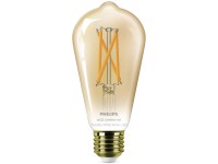 Philips Smart LED žárovka Filament E27 ST64, 7 W, 640 lm, 2000-5000K, jantarová