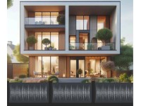 MEGACORP Designová brána VERTIKÁLNÍ BUBLINY pozinkovaná ocel 3800 x 900 mm