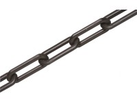 LUX-TOOLS Plastový řetěz dlouhočlánkový kulatý, černý, pr. 10 mm - metráž