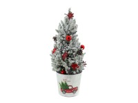 Dekorativní smrk sivý (Picea glauca) v bílém zinkovém květináči, pr. 19 cm Dekorativní smrk sivý (Picea glauca) v bílém zinkovém květináči, pr. 19 cm