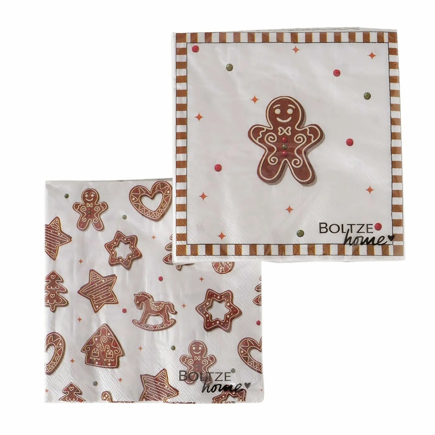Boltze Ubrousky Ginger, různé druhy, 16 x 16 cm, 20 ks