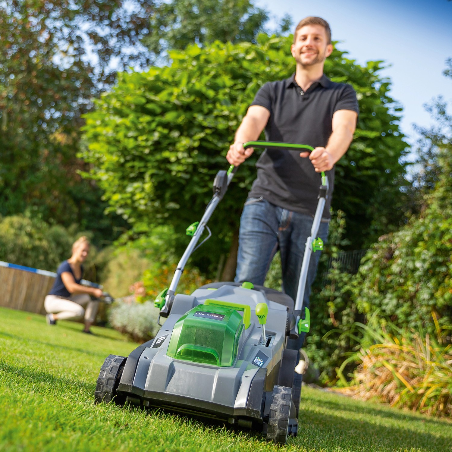 LUXTOOLS 1 PowerSystem Aku sekačka na trávu ARM2x20/37 Set koupit v OBI