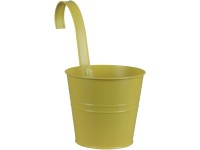 A.H.G. Zinkový květináč na balkon, žlutozelená, pr. 11 x 22 cm